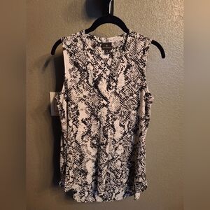 Worthington Snake Skin Print Blouse Size Small